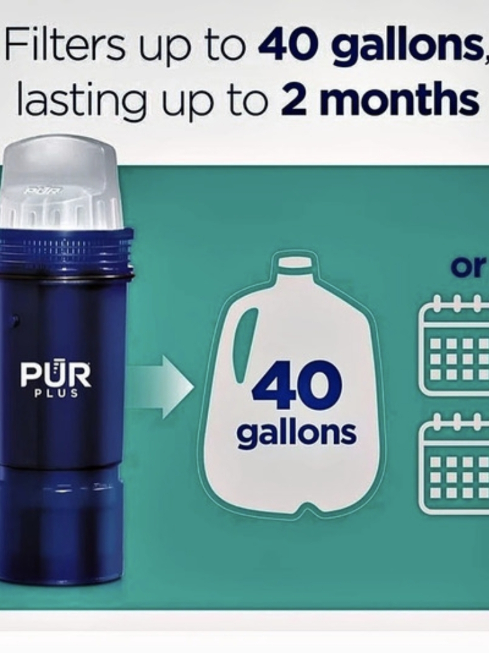 PUR PLUS Pitcher Water Filter 2 Pack